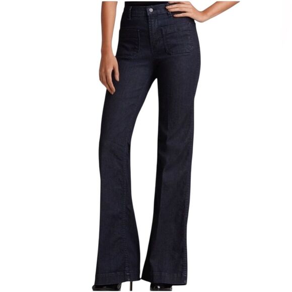 J Brand Luna Flare Wide Leg Dark Wash Jeans Style 1277C032 Size 25 - Picture 1 of 13